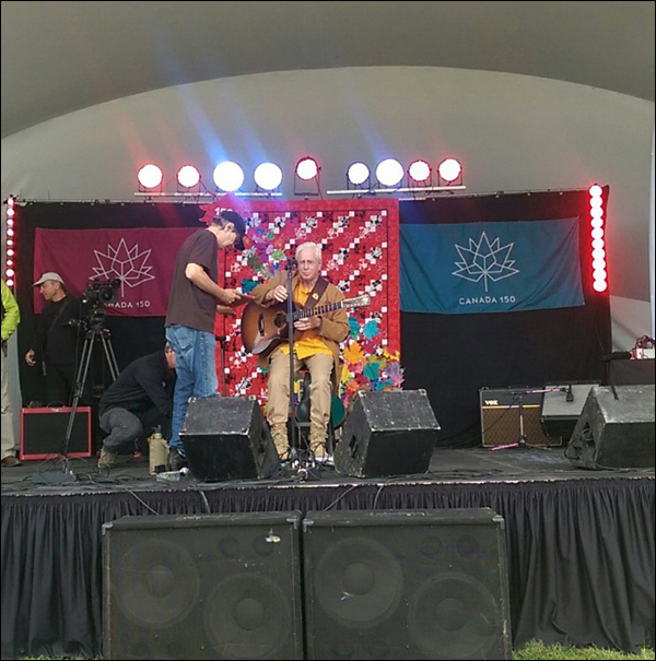 Bruce Cockburn - pre-show Yellowknife - Canada 150 Celebration - photo by Alyssa Mosher